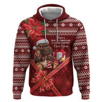 Funny Moo Deng Christmas Hoodie - Wonder Print Shop