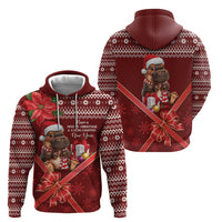 Funny Moo Deng Christmas Hoodie - Wonder Print Shop