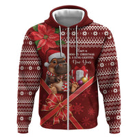 Funny Moo Deng Christmas Hoodie - Wonder Print Shop