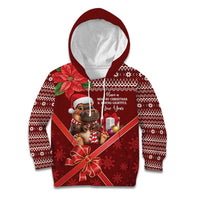 Funny Moo Deng Christmas Kid Hoodie - Wonder Print Shop