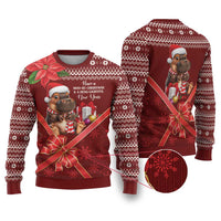 Funny Moo Deng Christmas Ugly Christmas Sweater - Wonder Print Shop