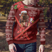 Funny Moo Deng Christmas Ugly Christmas Sweater - Wonder Print Shop