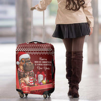 Funny Moo Deng Christmas Luggage Cover - Wonder Print Shop