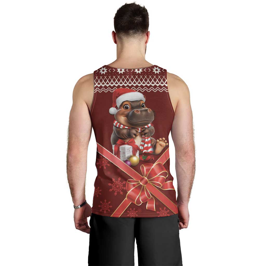 Funny Moo Deng Christmas Men Tank Top - Wonder Print Shop