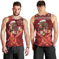 Funny Moo Deng Christmas Men Tank Top - Wonder Print Shop