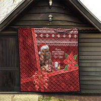 Funny Moo Deng Christmas Quilt - Wonder Print Shop