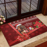 Funny Moo Deng Christmas Rubber Doormat - Wonder Print Shop