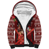 Funny Moo Deng Christmas Sherpa Hoodie - Wonder Print Shop