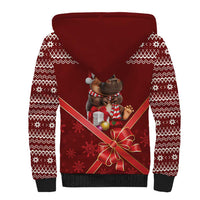 Funny Moo Deng Christmas Sherpa Hoodie - Wonder Print Shop