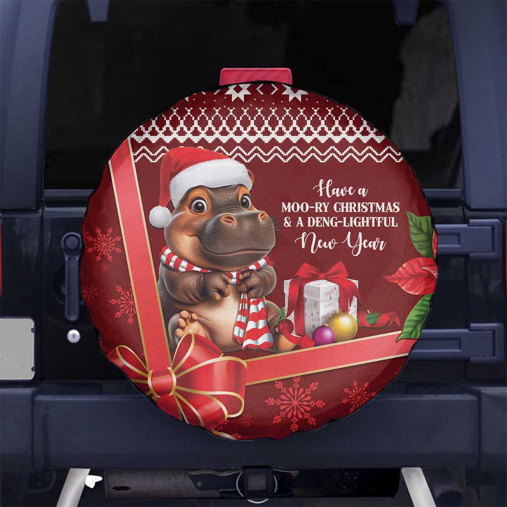 Funny Moo Deng Christmas Spare Tire Cover - Wonder Print Shop