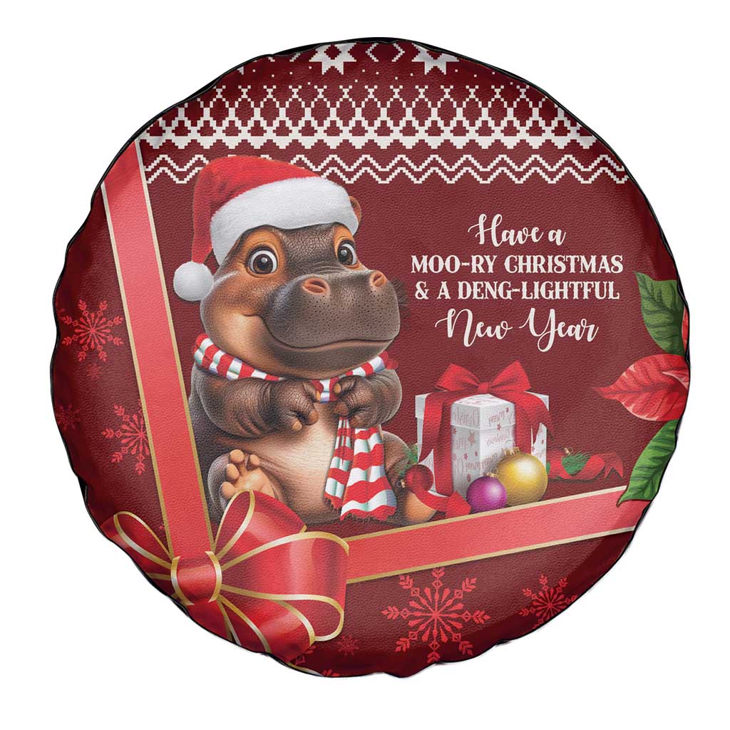 Funny Moo Deng Christmas Spare Tire Cover - Wonder Print Shop