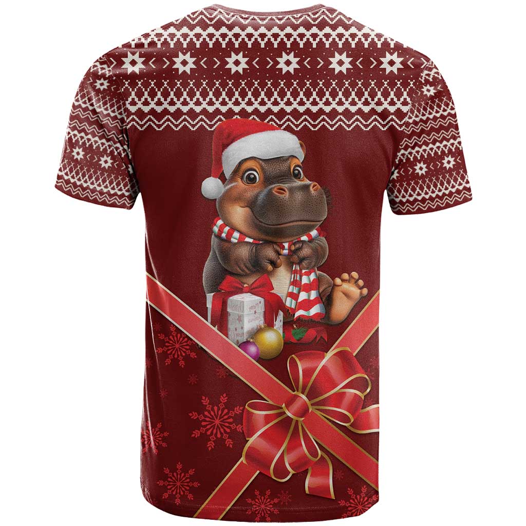 Funny Moo Deng Christmas T Shirt - Wonder Print Shop