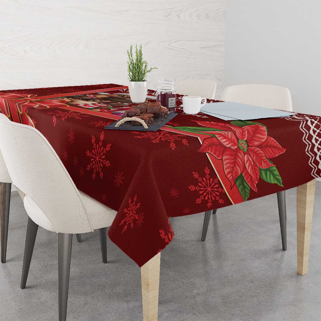 Funny Moo Deng Christmas Tablecloth - Wonder Print Shop