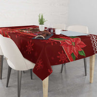 Funny Moo Deng Christmas Tablecloth - Wonder Print Shop