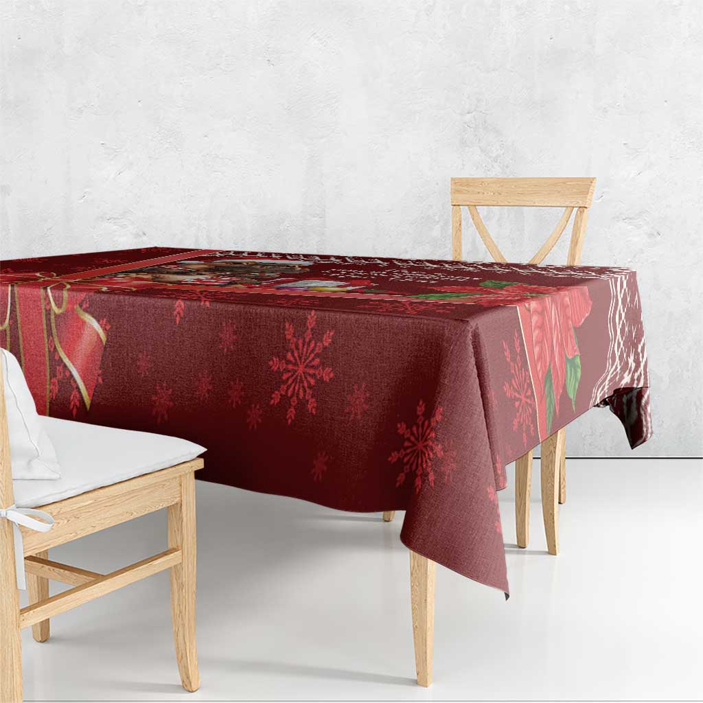 Funny Moo Deng Christmas Tablecloth - Wonder Print Shop