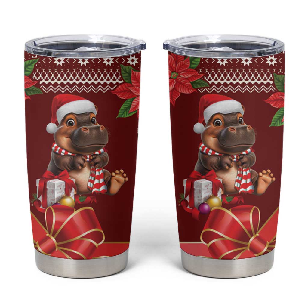 Funny Moo Deng Christmas Tumbler Cup - Wonder Print Shop