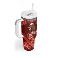 Funny Moo Deng Christmas Tumbler With Handle - Wonder Print Shop