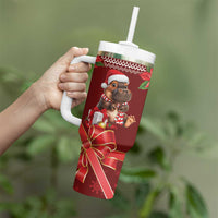 Funny Moo Deng Christmas Tumbler With Handle - Wonder Print Shop