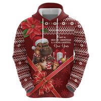 Funny Moo Deng Christmas Zip Hoodie - Wonder Print Shop