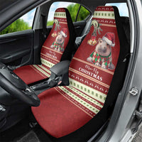 Moo Deng Moo-Ry Christmas Car Seat Cover Santa Baby Pygmy Hippo LT9 - Wonder Print Shop
