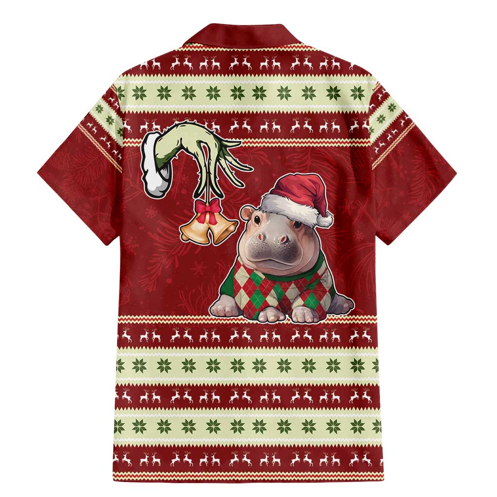 Moo Deng Moo-Ry Christmas Family Matching Mermaid Dress and Hawaiian Shirt Santa Baby Pygmy Hippo LT9 - Wonder Print Shop