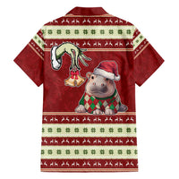 Moo Deng Moo-Ry Christmas Hawaiian Shirt Santa Baby Pygmy Hippo - Wonder Print Shop