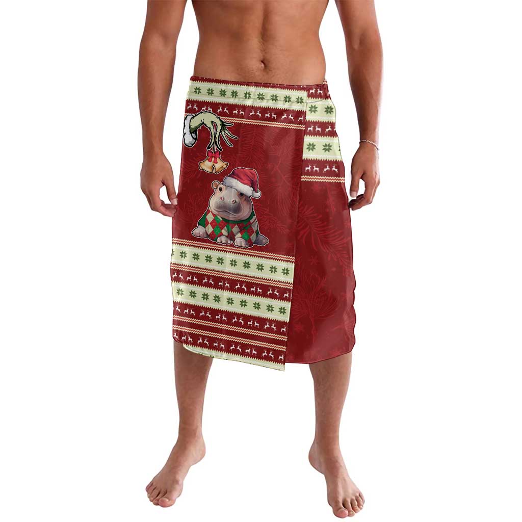 Moo Deng Moo-Ry Christmas Lavalava Santa Baby Pygmy Hippo - Wonder Print Shop