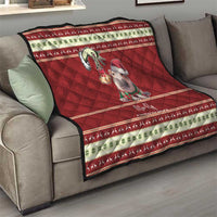 Moo Deng Moo-Ry Christmas Quilt Santa Baby Pygmy Hippo - Wonder Print Shop