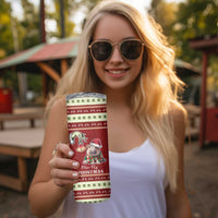 Moo Deng Moo-Ry Christmas Skinny Tumbler Santa Baby Pygmy Hippo - Wonder Print Shop