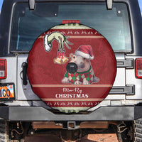Moo Deng Moo-Ry Christmas Spare Tire Cover Santa Baby Pygmy Hippo - Wonder Print Shop