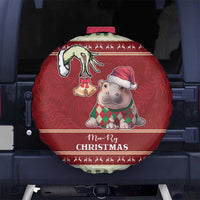 Moo Deng Moo-Ry Christmas Spare Tire Cover Santa Baby Pygmy Hippo - Wonder Print Shop