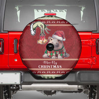 Moo Deng Moo-Ry Christmas Spare Tire Cover Santa Baby Pygmy Hippo - Wonder Print Shop
