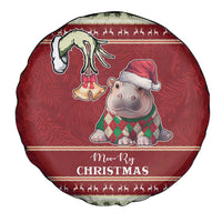Moo Deng Moo-Ry Christmas Spare Tire Cover Santa Baby Pygmy Hippo - Wonder Print Shop