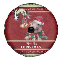 Moo Deng Moo-Ry Christmas Spare Tire Cover Santa Baby Pygmy Hippo - Wonder Print Shop