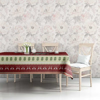 Moo Deng Moo-Ry Christmas Tablecloth Santa Baby Pygmy Hippo - Wonder Print Shop