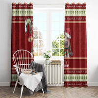 Moo Deng Moo-Ry Christmas Window Curtain Santa Baby Pygmy Hippo - Wonder Print Shop