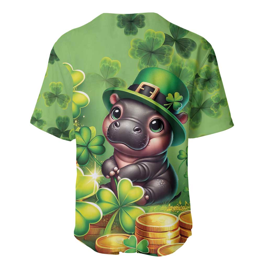 Leprechaun Moo Deng St Patricks Day Baseball Jersey LT9 - Wonder Print Shop