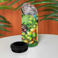 Leprechaun Moo Deng St Patricks Day 4 in 1 Can Cooler Tumbler LT9 - Wonder Print Shop