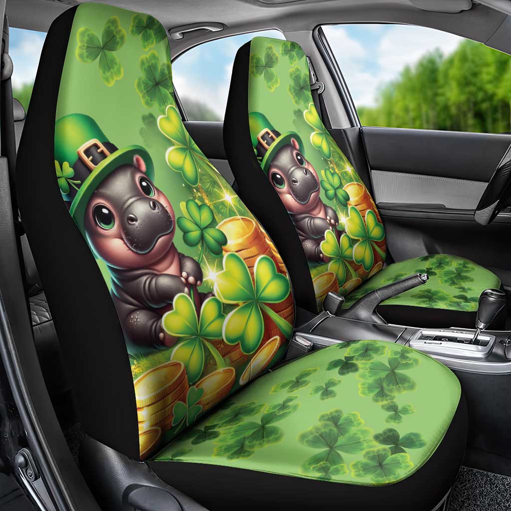 Leprechaun Moo Deng St Patricks Day Car Seat Cover LT9 - Wonder Print Shop
