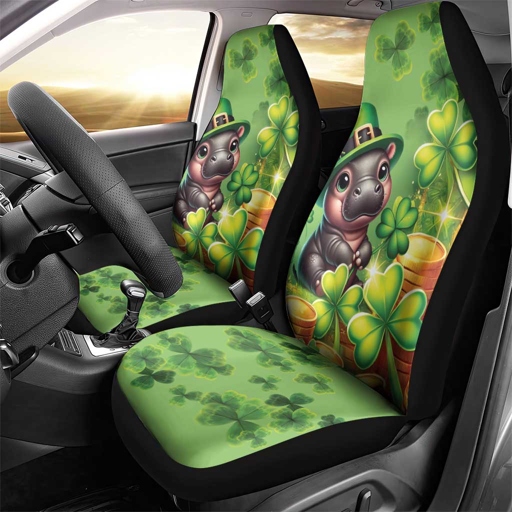 Leprechaun Moo Deng St Patricks Day Car Seat Cover LT9 - Wonder Print Shop