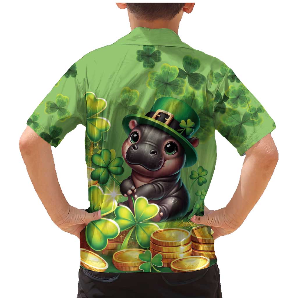 Leprechaun Moo Deng St Patricks Day Family Matching Mermaid Dress and Hawaiian Shirt LT9 - Wonder Print Shop