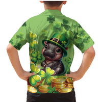 Leprechaun Moo Deng St Patricks Day Family Matching Mermaid Dress and Hawaiian Shirt LT9 - Wonder Print Shop