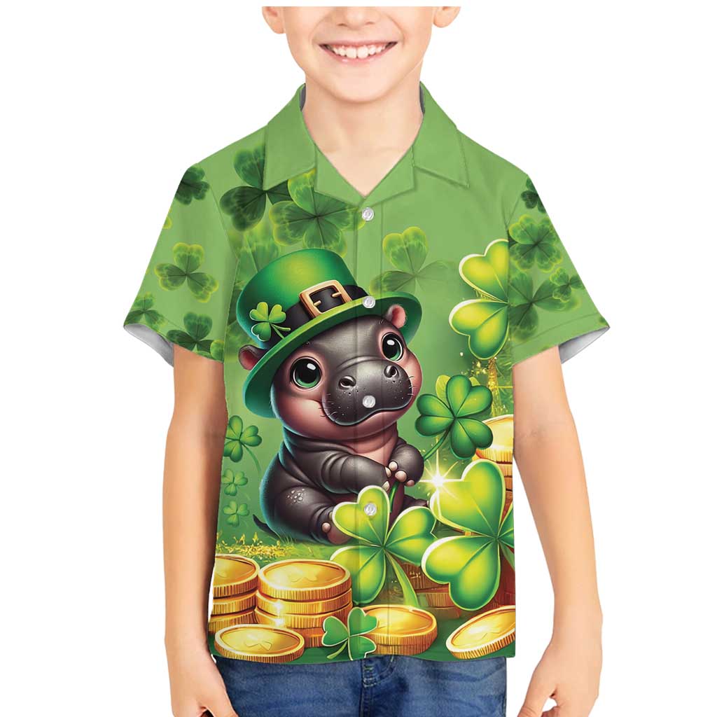 Leprechaun Moo Deng St Patricks Day Family Matching Mermaid Dress and Hawaiian Shirt LT9 - Wonder Print Shop