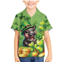 Leprechaun Moo Deng St Patricks Day Family Matching Mermaid Dress and Hawaiian Shirt LT9 - Wonder Print Shop