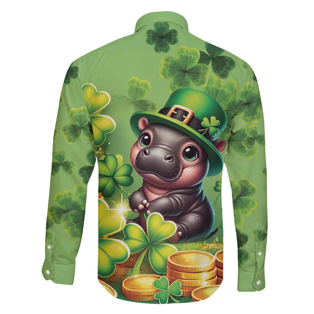 Leprechaun Moo Deng St Patricks Day Family Matching Off Shoulder Short Dress and Hawaiian Shirt LT9 - Wonder Print Shop
