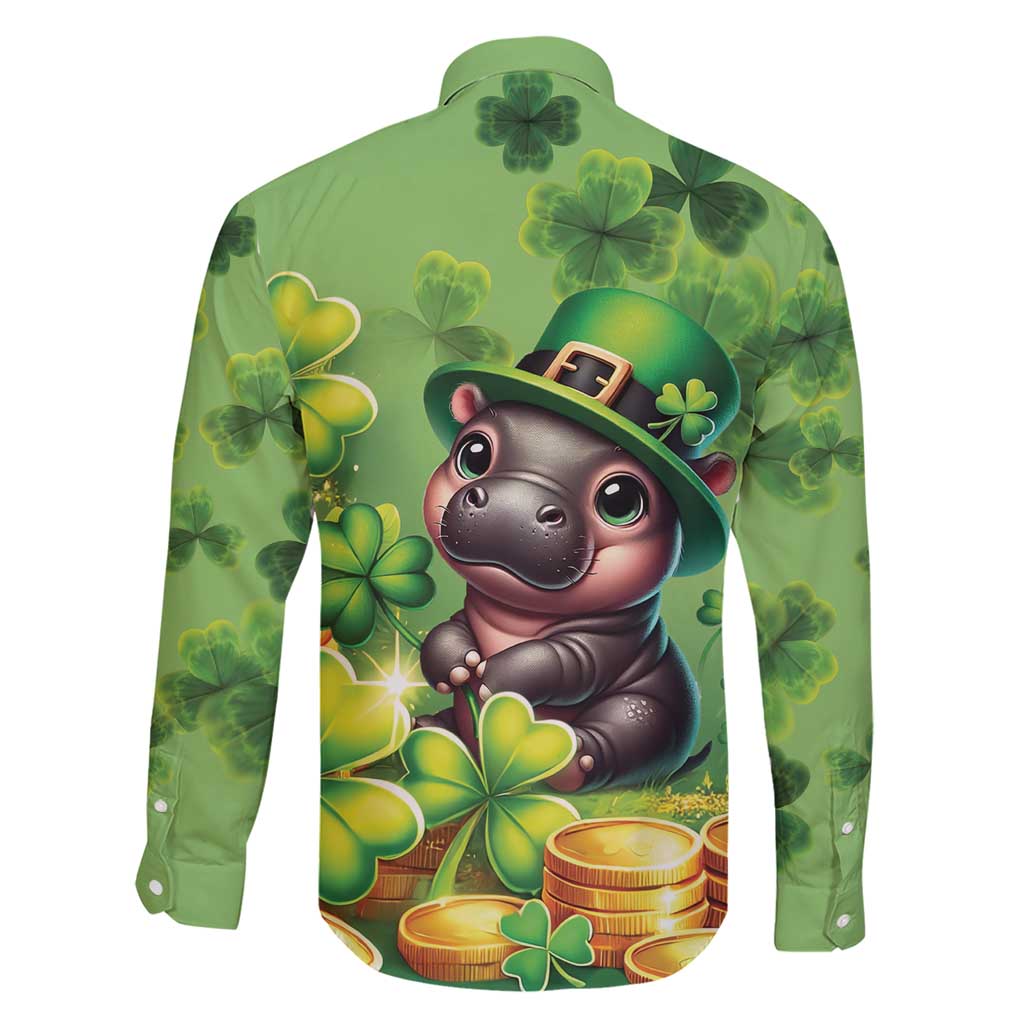 Leprechaun Moo Deng St Patricks Day Family Matching Short Sleeve Bodycon Dress and Hawaiian Shirt - Wonder Print Shop