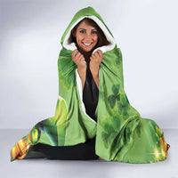 Leprechaun Moo Deng St Patricks Day Hooded Blanket