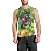 Leprechaun Moo Deng St Patricks Day Men Tank Top - Wonder Print Shop