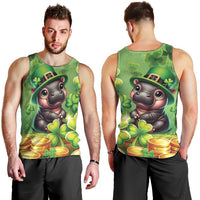 Leprechaun Moo Deng St Patricks Day Men Tank Top - Wonder Print Shop