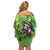 Leprechaun Moo Deng St Patricks Day Off Shoulder Short Dress - Wonder Print Shop